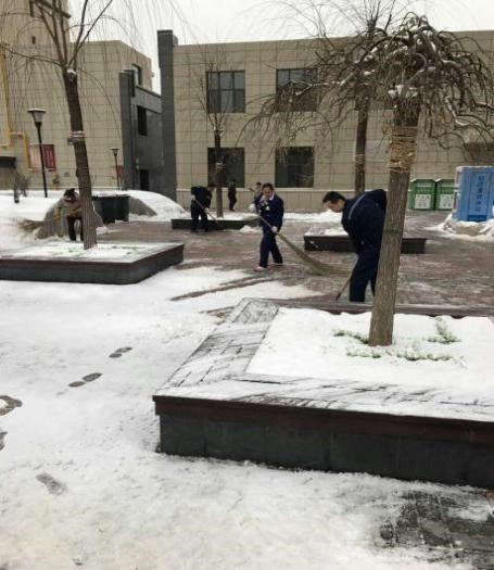 物業(yè)掃雪 情暖小區(qū)